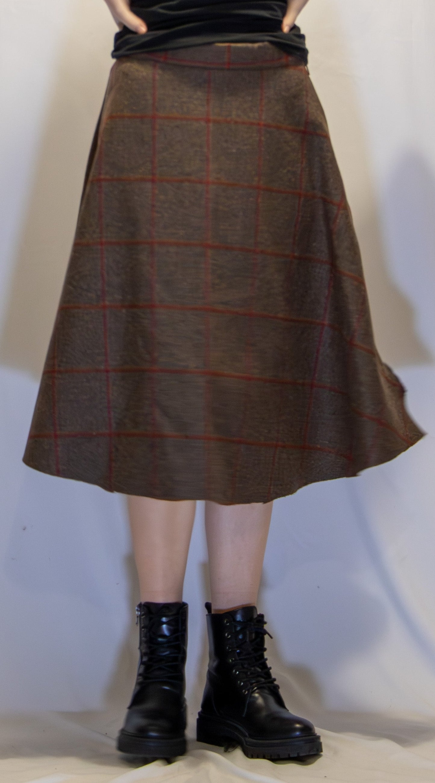 Jupe Tartan Marron