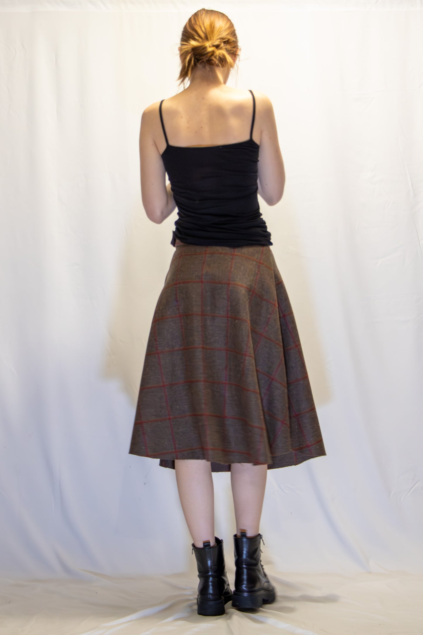 Jupe Tartan Marron